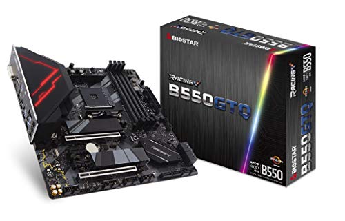 BIOSTAR Racing B550GTQ AMD AM4/B550/microATX/PCIe 4.0/DDR4/M.2/SATA 6Gb/s/USB 3.2 Gen 2/Realtek RTL 8118AS/HDMI 4K/Gaming Motherboard